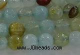 CAG8994 15.5 inches 6mm faceted round fire crackle agate beads