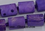 CAG9077 15.5 inches 15*17mm - 15*20mm tube dragon veins agate beads