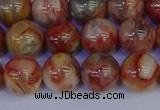 CAG9103 15.5 inches 10mm round red crazy lace agate beads