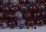 CAG9122 15.5 inches 8mm round red lightning agate beads