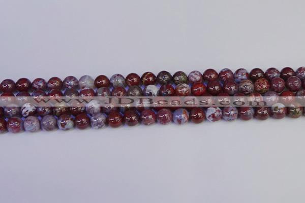 CAG9122 15.5 inches 8mm round red lightning agate beads