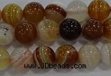 CAG9156 15.5 inches 8mm round line agate beads wholesale