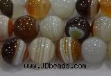 CAG9157 15.5 inches 10mm round line agate beads wholesale