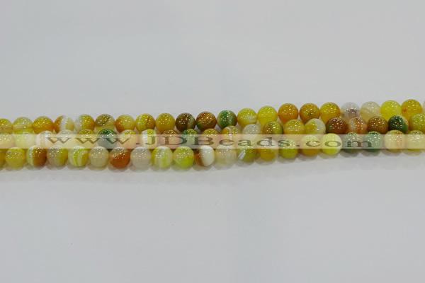 CAG9163 15.5 inches 6mm round line agate beads wholesale