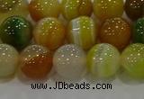 CAG9165 15.5 inches 10mm round line agate beads wholesale