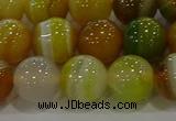 CAG9167 15.5 inches 14mm round line agate beads wholesale