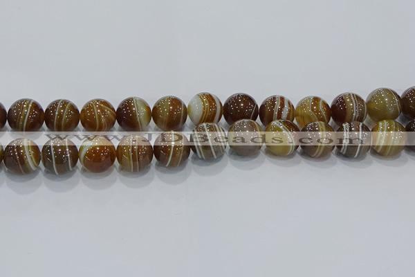 CAG9197 15.5 inches 14mm round line agate gemstone beads