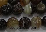 CAG9204 15.5 inches 10mm round line agate gemstone beads