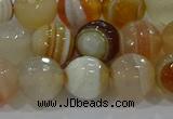 CAG9223 15.5 inches 10mm faceted round line agate beads wholesale