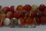 CAG9229 15.5 inches 4mm faceted round line agate beads wholesale