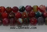 CAG9262 15.5 inches 4mm faceted round line agate beads wholesale