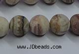 CAG9293 15.5 inches 10mm round matte Mexican crazy lace agate beads