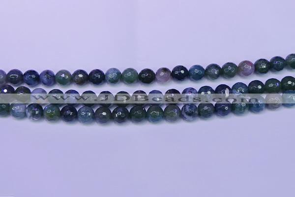 CAG9363 15.5 inches 10mm faceted round moss agate beads wholesale