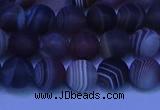 CAG9372 15.5 inches 8mm round matte botswana agate beads