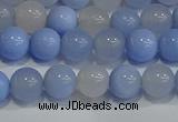 CAG9446 15.5 inches 6mm round blue agate beads wholesale