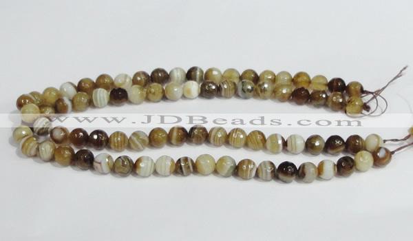 CAG946 16 inches 10mm faceted round madagascar agate gemstone beads