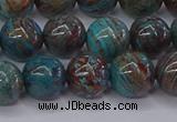 CAG9473 15.5 inches 8mm round blue crazy lace agate beads