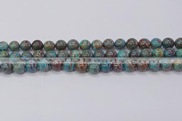 CAG9473 15.5 inches 8mm round blue crazy lace agate beads