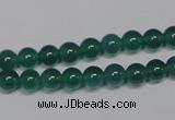 CAG953 15.5 inches 6mm round green agate gemstone beads wholesale