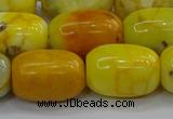 CAG9541 15.5 inches 13*18mm drum dragon veins agate beads