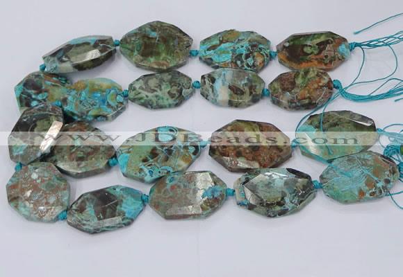 CAG9553 15.5 inches 25*35mm - 30*45mm freeform ocean agate beads