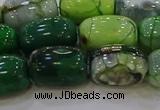 CAG9568 15.5 inches 13*18mm drum dragon veins agate beads