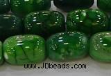 CAG9569 15.5 inches 13*18mm drum dragon veins agate beads