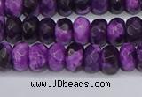 CAG9588 15.5 inches 5*8mm faceted rondelle crazy lace agate beads