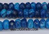 CAG9593 15.5 inches 5*8mm faceted rondelle crazy lace agate beads