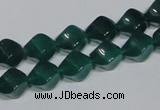 CAG960 15.5 inches 8*10mm twisted rice green agate gemstone beads