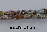 CAG9610 15.5 inches 6*12mm rice ocean agate gemstone beads