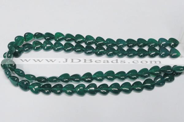 CAG962 15.5 inches 12*12mm heart green agate gemstone beads wholesale