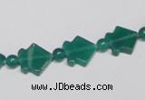 CAG963 15.5 inches 10*10mm fish green agate gemstone beads wholesale