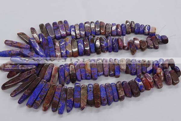 CAG9655 Top drilled 7*20mm - 9*40mm sticks ocean agate beads