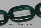 CAG967 15.5 inches 22*32mm oval green agate gemstone beads wholesale