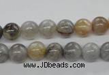 CAG972 15.5 inches 8mm round bamboo leaf agate gemstone beads