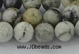 CAG9733 15.5 inches 10mm round black & white agate beads wholesale