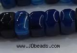 CAG9785 15.5 inches 8*16mm faceted rondelle agate gemstone beads