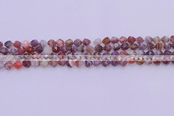 CAG9791 15.5 inches 6mm faceted nuggets botswana agate beads