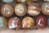 CAG9812 15.5 inches 8mm faceted round wood agate beads