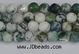 CAG9837 15.5 inches 4mm faceted round tree agate beads