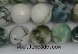 CAG9841 15.5 inches 12mm faceted round tree agate beads