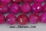 CAG9878 15.5 inches 10mm faceted round fuchsia crazy lace agate beads