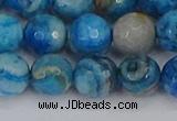 CAG9885 15.5 inches 10mm faceted round blue crazy lace agate beads