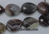 CAG989 15.5 inches 13*18mm faceted flat teardrop botswana agate beads