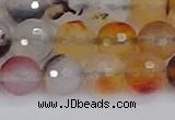 CAG9891 15.5 inches 8mm faceted round dendritic agate beads