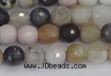 CAG9897 15.5 inches 6mm faceted round parrel dendrite agate beads