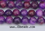 CAG9918 15.5 inches 6mm round purple crazy lace agate beads