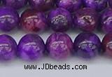 CAG9919 15.5 inches 8mm round purple crazy lace agate beads