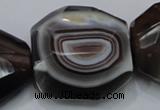 CAG992 15.5 inches 30*40mm faceted freeform botswana agate beads